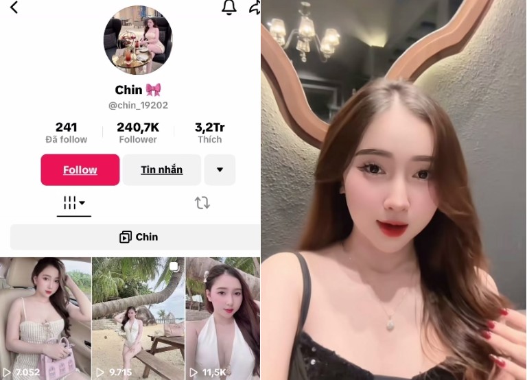 Tiktoker Chin được chịch cười tươi